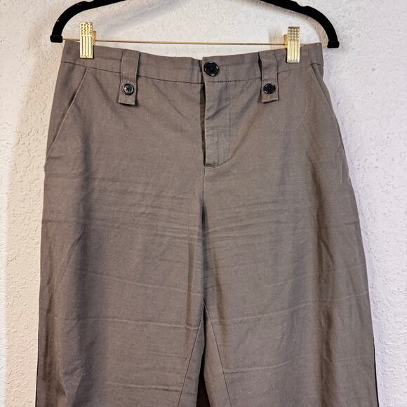 ZADIG & VOLTAIRE Pants Trousers 28 Pomelo Rip Stop Elastic Back Waist Cropped - Picture 5 of 15